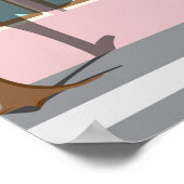 Meisje op een voetgangerskruising poster (Hoek)