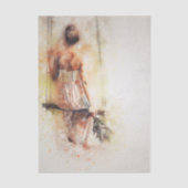 Meisje op een zingertje tissuepapier (Voorkant)