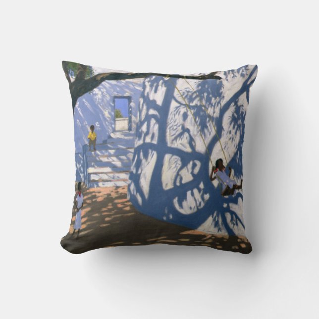 Meisje op een Zuid-India 2000 Kussen (Voorkant)