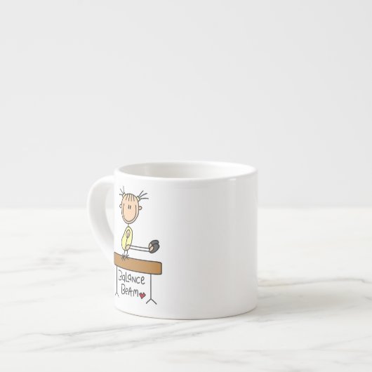 Meisje op evenwichtsbalk espresso kop (Links)
