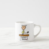 Meisje op evenwichtsbalk espresso kop (Rechts)