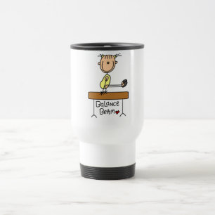 Meisje op evenwichtsbalk T-shirts en cadeaus Reisbeker
