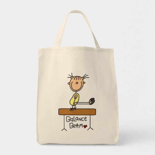 Meisje op evenwichtsbalk tote bag (Voorkant)