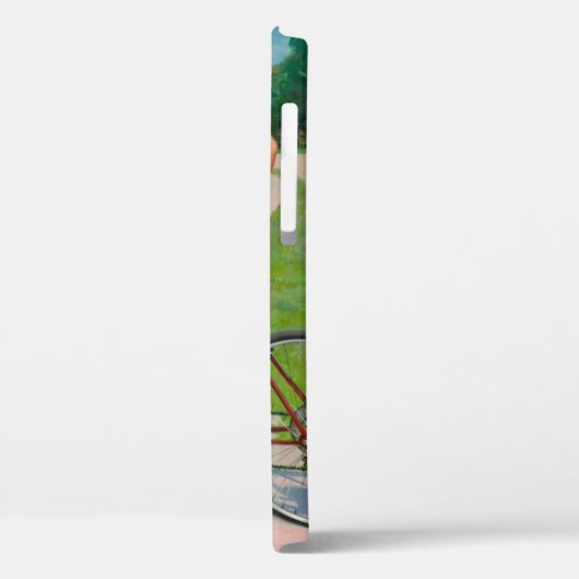 "Meisje op fiets" iPhone 12 Hoesje (Achterkant / Links)