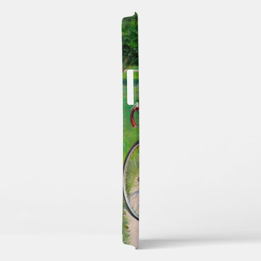 "Meisje op fiets" iPhone 12 Hoesje (Achterkant / Rechts)