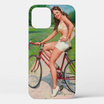 "Meisje op fiets" iPhone 12 Hoesje