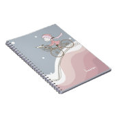 Meisje op fiets Notitieboek (Rechterzijde)