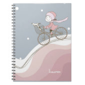 Meisje op fiets Notitieboek (Voorkant)