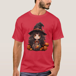 Meisje op Halloween grappig T-shirt