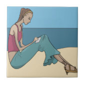 MEISJE OP HET BEDK TEGELTJE (Voorkant)