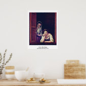 Meisje op het raam van Murillo Bartolome Perez Poster (Keuken)