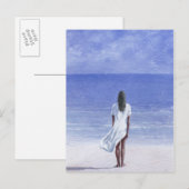 Meisje op het strand 1995 briefkaart (Voorkant / Achterkant)