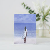 Meisje op het strand 1995 briefkaart (Staand voorkant)