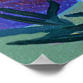 Meisje op het strand, Franse riviera Poster (Hoek)