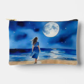 Meisje op het strand onder een volle maan etui (Voorkant)