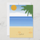 Meisje op het strand uitnodiging (Achterkant)