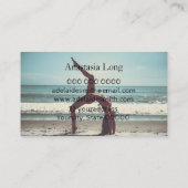 Meisje op het strand, Yoga Instructor Visitekaartj Visitekaartje (Achterkant)