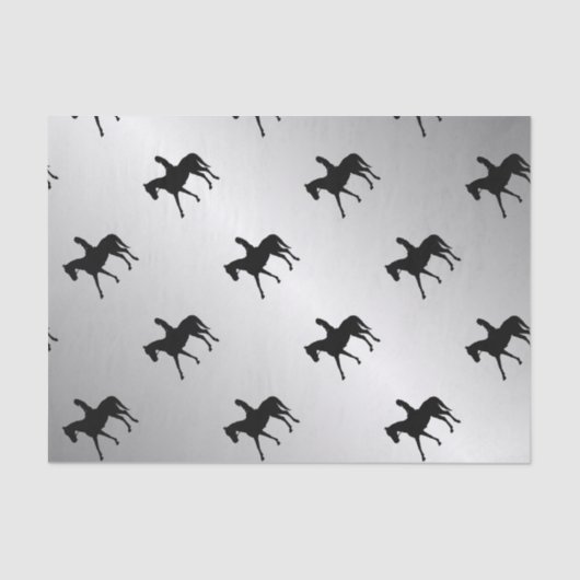 Meisje op Horse Silver Tissuepapier (Voorkant)