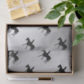 Meisje op Horse Silver Tissuepapier (Geschenk)