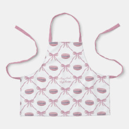 Meisje op maat roze macarons frivole coquette stri schort