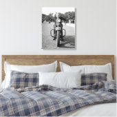 Meisje op motorfiets, 1937 canvas afdruk (Insitu (Slaapkamer))