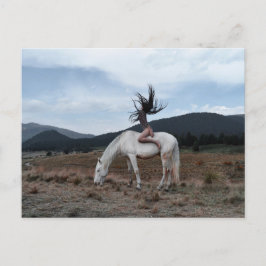 Meisje op paard briefkaart