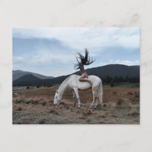 Meisje op paard briefkaart