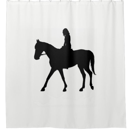 Meisje op paard douchegordijn (Voorkant)