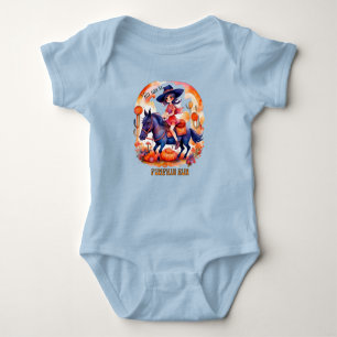Meisje op paard Great Pumpkin Run Halloween Romper
