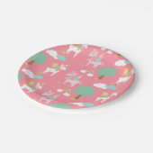 Meisje op paard papieren bordje (Gekanteld)