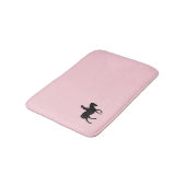 Meisje op paard/Pony roze Badmat (Gekanteld)