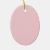 Meisje op paard/Pony roze Keramisch Ornament (Achterkant)