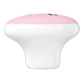 Meisje op paard/Pony roze Keramische Knop (Zijkant)