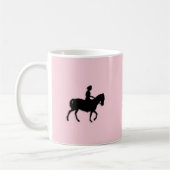Meisje op paard/Pony roze Koffiemok (Links)