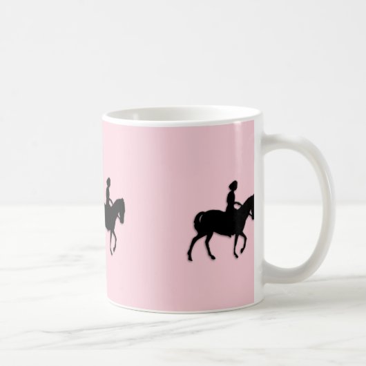 Meisje op paard/Pony roze Koffiemok (Rechts)