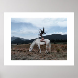 Meisje op paard poster