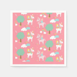 Meisje op paard servet