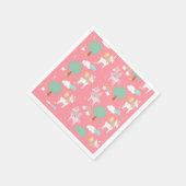 Meisje op paard servet (Hoek)