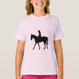 Meisje op paard t-shirt