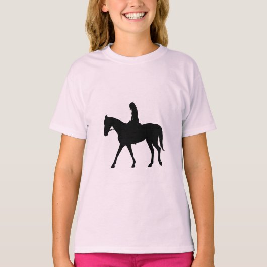 Meisje op paard t-shirt (Voorkant)