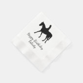 Meisje op paarden servetten (Hoek)