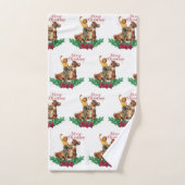  meisje op paardenkerst   bad handdoek (Handdoek)