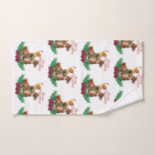  meisje op paardenkerst   bad handdoek (Handdoek)