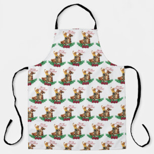 meisje op paardenkerst schort