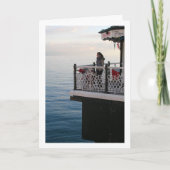 Meisje op Pier, Beach Portrait Kaart (Voorkant)