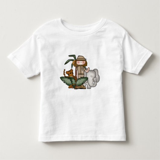 Meisje op Safari Tshirts en geschenken (Voorkant)