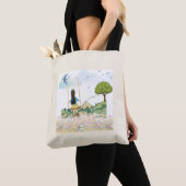 Meisje op Schommel Esthetische All-Over Print Tas  (Dichtbij)