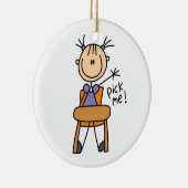 Meisje op school keramisch ornament (Rechts)