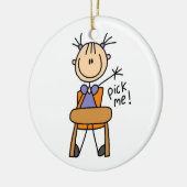 Meisje op school keramisch ornament (Links)