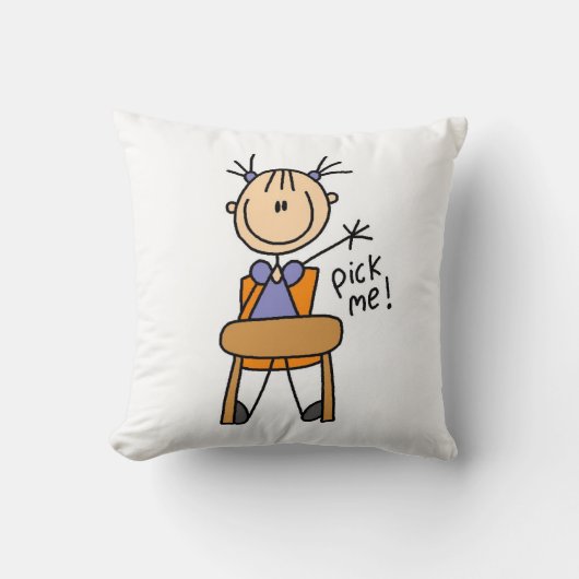 Meisje op school kussen (Voorkant)